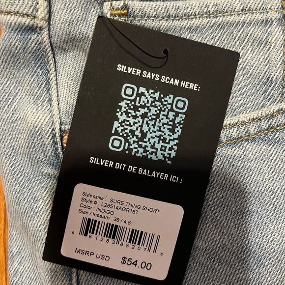 🆕 NWT Silver Jeans 4.5” Shorts, 36 - Picture 5 of 11